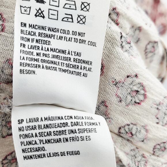 American Eagle Outfitters Floral & Paisley Peasant Tunic Boho Top Women’s Size L - Picture 7 of 8